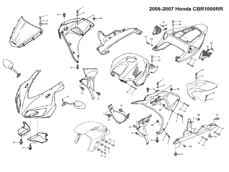 cbr1000f fairing kit